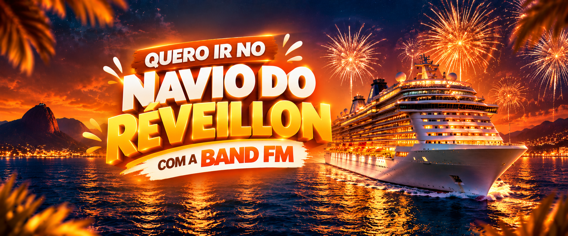 Quero ir no navio do Réveillon com a Band FM!